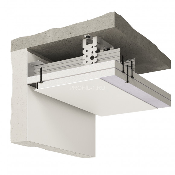 Алюминиевый теневой плинтус Decaro D003.2A Black черный с возможностью LED подсветки 2 м