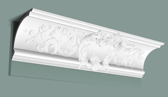 Потолочный плинтус Orac Decor Purotouch C338A белый полиуретан 184х184 мм 2м