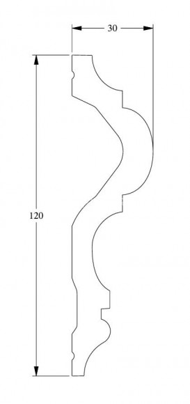 Молдинг Orac Decor Purotouch P8050 белый полиуретан 120х30 мм 2м Молдинг Orac Decor Purotouch P8050 белый полиуретан 120х30 мм 2м