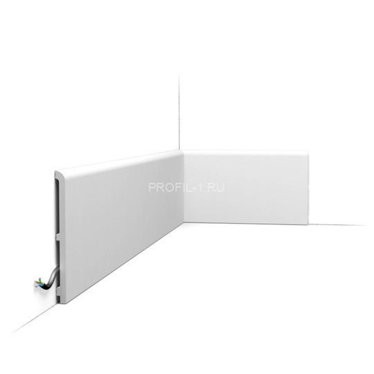 Напольный плинтус Orac Decor Duropolymer SX212 белый дюрополимер 170х13 мм 2м