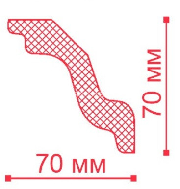 Потолочный плинтус NMC Nomastyl K белый полистирол 70х70 мм 200 см