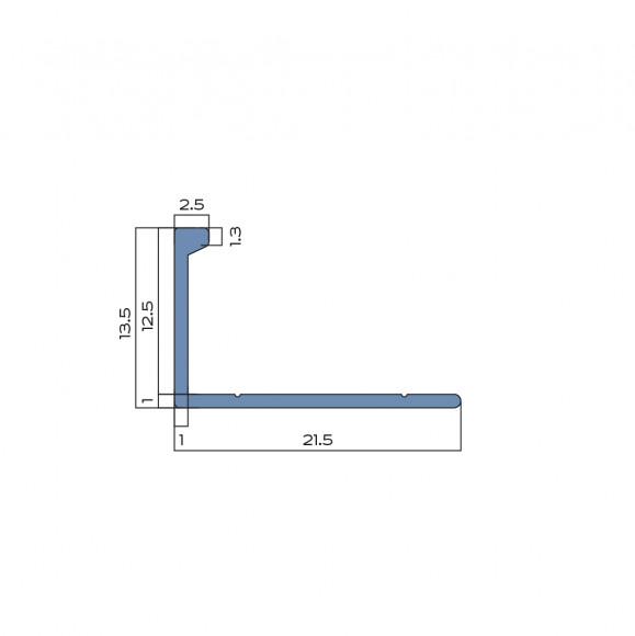 L-профиль алюминиевый 12.5 мм NEEXY PV03-15 RG розовый блестящий 2.7 м