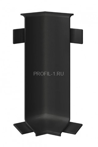 Угол внутренний алюминиевый для плинтуса Laconistiq Adhesive 80 черный 80х10 мм