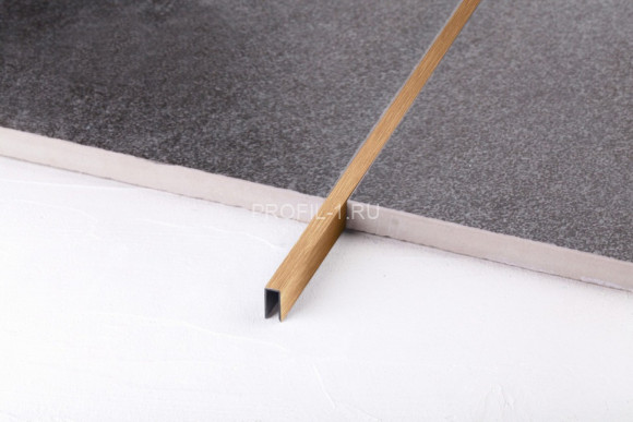 П-профиль бордюрный 10х5 мм из нержавеющей стали SS 304 FSUP05-RS S.S.304 розовое золото сатинированное 2.7 м