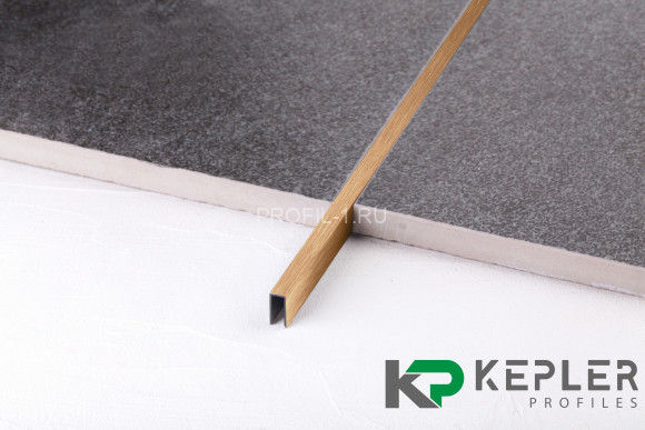 П-профиль бордюрный 10х5 мм из нержавеющей стали SS 304 FSUP05-RS S.S.304 розовое золото сатинированное 2.7 м