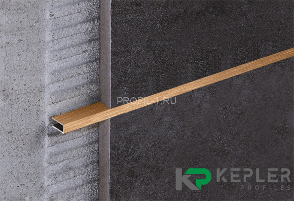 П-профиль бордюрный 10х5 мм из нержавеющей стали SS 304 FSUP05-RS S.S.304 розовое золото сатинированное 2.7 м