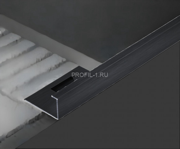 L-профиль 12х5 мм из нержавеющей стали SS 304 FSBP130-12 BS S.S.304 черный сатинированный 2.7 м