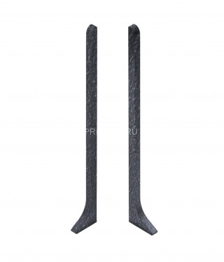 Заглушки пара металлические к алюминиевому плинтусу 40мм NEEXY AKBD40-LE-RE-SA муар антрацит