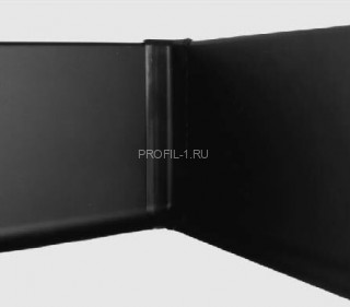 Фурнитура для плинтуса Евротрим L-100 ПВХ уголок внутренний черный