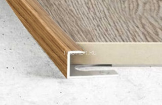 Алюминиевый П-профиль торцевой гибкий Effector S 93 0906-дуб коньячный 8х10 мм 2,5 м Алюминиевый П-профиль торцевой гибкий Effector S 93 0906-дуб коньячный 8х10 мм 2,5 м