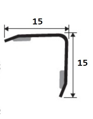 Латунный уголок 15Х15 Progress Profiles PEGOL 15А полированный 2,7 м