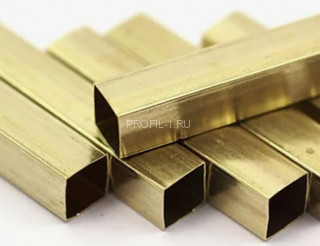 Латунная квадратная труба TQ 10 ON 10х10 полированная 3м Латунная квадратная труба TQ 10 ON 10х10 полированная 3м