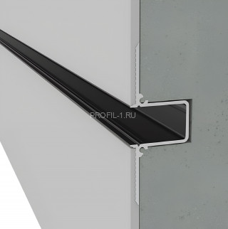 Алюминиевая теневая разделительная рейка Диал ТРР-15 черная 3 м Алюминиевая теневая разделительная рейка Диал ТРР-15 черная 3 м