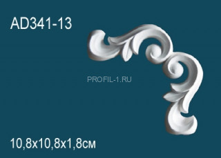 Угловой элемент с орнаментом Перфект AD341-13 108х108 мм