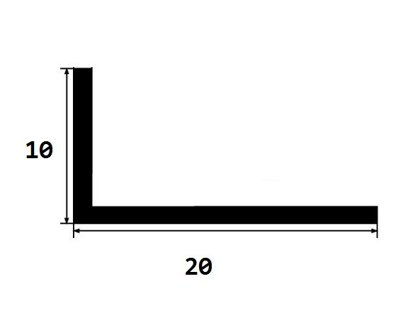 Латунный уголок 20х10 мм шлифованный 270 см