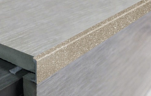 Профиль L-образный алюминиевый 8 мм ПО-Г8 серый муар 2,7 м