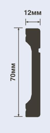 Напольный плинтус HiWood B70V1L белый 70х12 мм 200 см Напольный плинтус HiWood B70V1L белый 70х12 мм 200 см