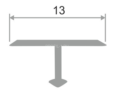 Профиль Т-образный 13 мм Cezar PVL34 LC латунь хром 2,7 м Профиль Т-образный 13 мм Cezar PVL34 LC латунь хром 2,7 м