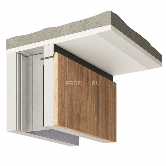 Алюминиевый теневой плинтус Decaro D004.1 без покрытия 2 м