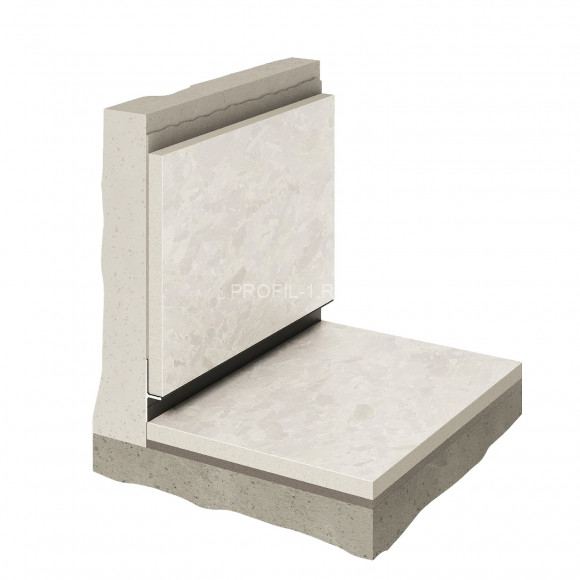 Алюминиевый теневой плинтус Decaro D004.1 без покрытия 2 м