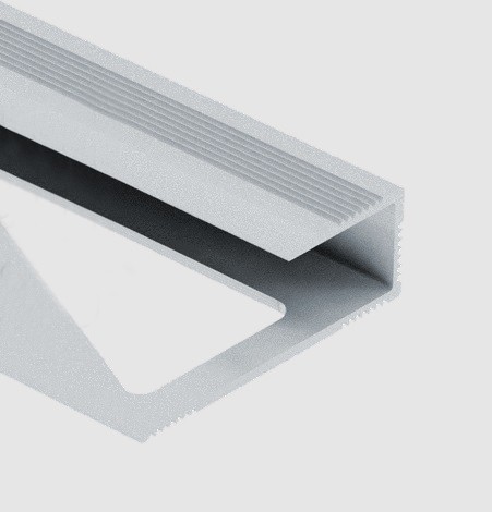 Профиль для ламината оконечный Panel L с рифлением алюминий 10 мм PV59-00 натуральный 2,7 м