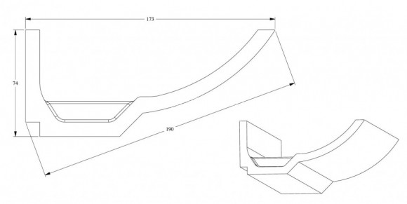 Потолочный плинтус для скрытого освещения Orac Decor C351 белый полиуретан 74х173 мм 2м Потолочный плинтус для скрытого освещения Orac Decor C351 белый полиуретан 74х173 мм 2м