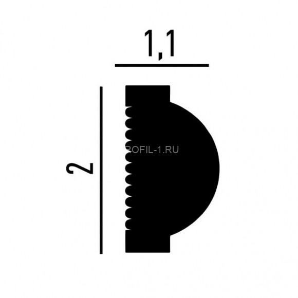 Декоративный молдинг Перфект Плюс P180 белый ударопрочный 11х20 мм 2 м