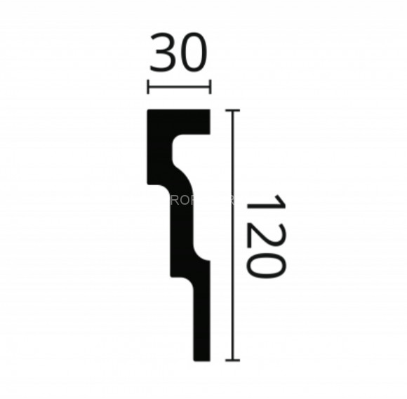 Потолочный плинтус NMC Nomastyl M1 белый полистирол 30х120 мм 200 см