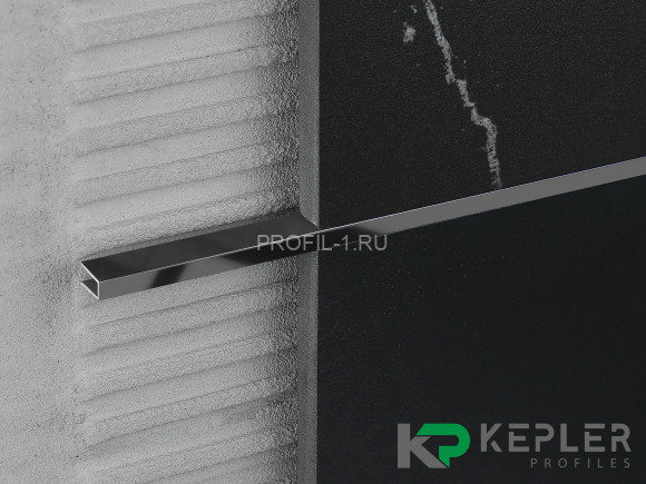 П-профиль бордюрный 10х5 мм из нержавеющей стали SS 304 FSUP05-BP S.S.304 черный полированный 2.7 м