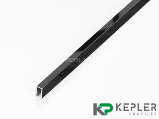 П-профиль бордюрный 10х5 мм из нержавеющей стали SS 304 FSUP05-BP S.S.304 черный полированный 2.7 м