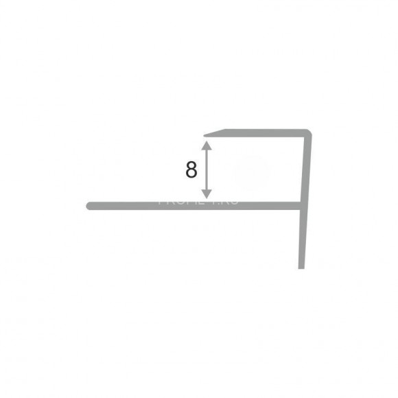 F-образный профиль гибкий алюминиевый 8 мм ПФ-8 бронза матовая 2.7 м