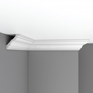 Плинтус потолочный 78х74х2400 мм Decomaster 96684 из полиуретана белый под покраску Плинтус потолочный 78х74х2400 мм Decomaster 96684 из полиуретана белый под покраску