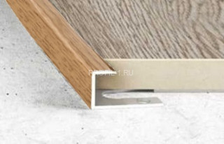 Алюминиевый П-профиль торцевой гибкий Effector S 93 0907-дуб песочный 8х10 мм 2,5 м Алюминиевый П-профиль торцевой гибкий Effector S 93 0907-дуб песочный 8х10 мм 2,5 м