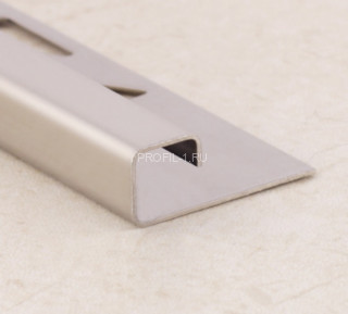 С-профиль из нержавеющей стали окантовочный SB016-10H серебро глянец 2,7 м