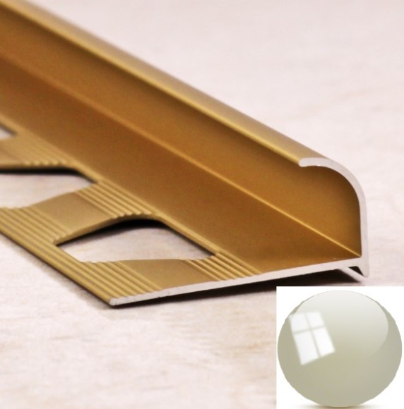 Алюминиевый профиль С-образный 10 мм ПО-10 бронза светлая глянец 2,7 м
