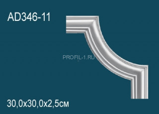 Угловой элемент с орнаментом Перфект AD346-11 300х300 мм