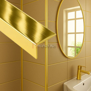 Латунный уголок 30х15 мм полированный 270 см