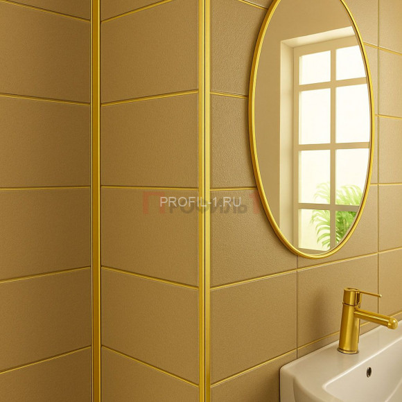 Латунный уголок 30х15 мм полированный 270 см