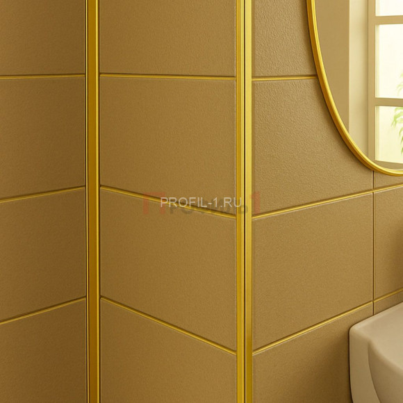 Латунный уголок 30х15 мм полированный 270 см