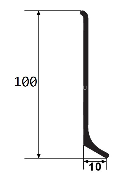 Уголок наружный для плинтуса ПТ-100 металл серебро