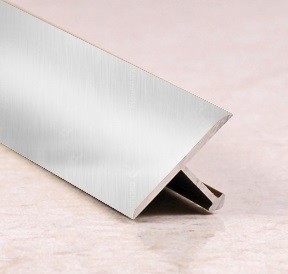Т-профиль алюминиевый 18 мм ПТ-18 серебро глянец браш 2,7 м