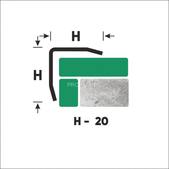 Уголок из нержавеющей стали равнополочный с загнутыми краями 20х20 мм FD 20 P полированная сталь 300 см