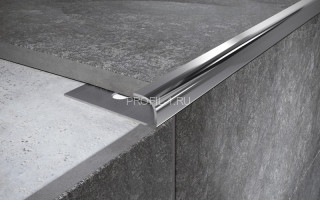 С-профиль из нержавеющей стали 15 мм FR 15 P полированная сталь 270 см