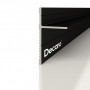 Алюминиевый теневой плинтус Decaro D004.1A Black черный 2 м