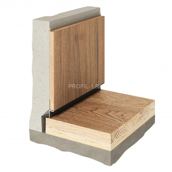 Алюминиевый теневой плинтус Decaro D004.1A Black черный 2 м Алюминиевый теневой плинтус Decaro D004.1A Black черный 2 м