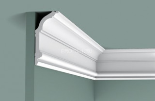Потолочный плинтус Orac Decor Purotouch C339 белый полиуретан 141х64 мм 2м