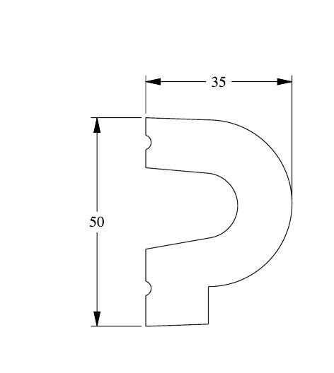 Молдинг Orac Decor Purotouch P8060 белый полиуретан 50х35 мм 2м