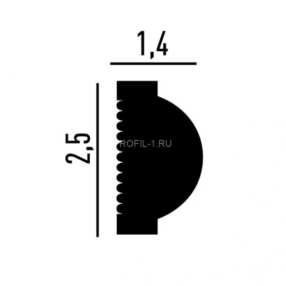 Декоративный молдинг Перфект Плюс P181 белый ударопрочный 14х25 мм 2 м