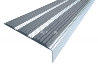 Алюминиевый угол-порог противоскользящий 22х98 мм АУ-98 серый 2,0 м Алюминиевый угол-порог противоскользящий 22х98 мм АУ-98 серый 2,0 м