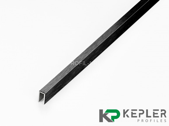 П-профиль бордюрный 10х5 мм из нержавеющей стали SS 304 FSUP05-BS S.S.304 черный сатинированный 2.7 м